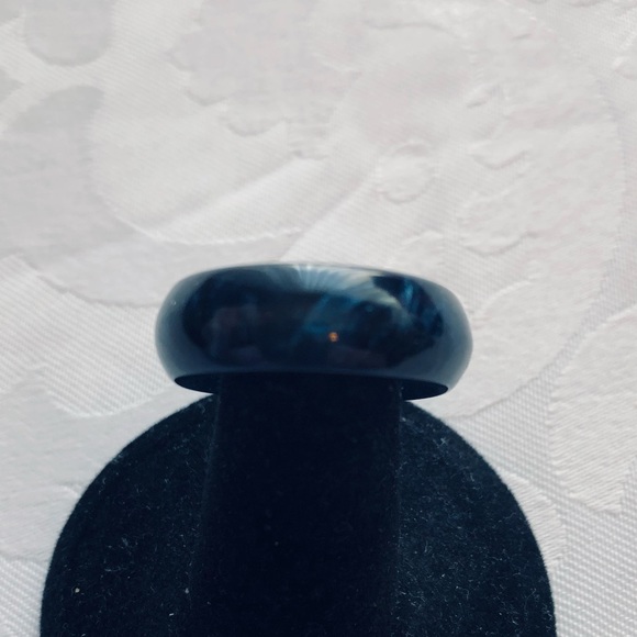 💜3/$30 Unisex Size 10 Blue Fire Black Ring - Picture 4 of 10